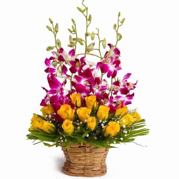 Basket of Rose & Orchid